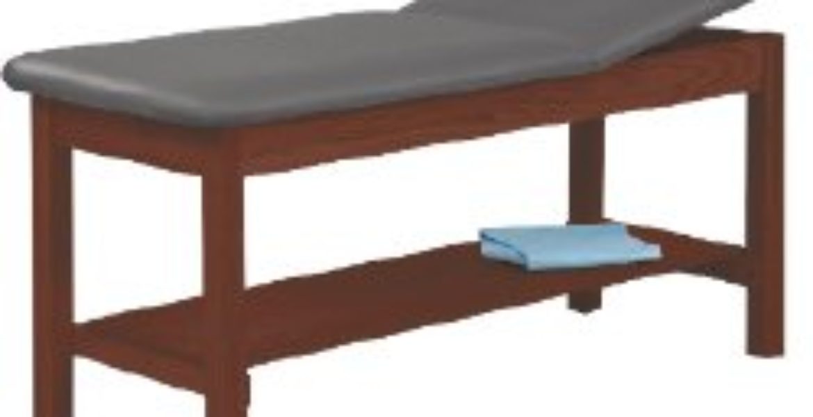 Clinic Essentials: exam table, exam stool